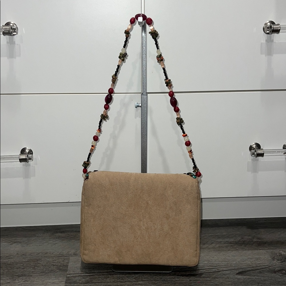 Mary Frances Embroidered and Beaded Suede Shoulder Bag - Picture 4 of 11